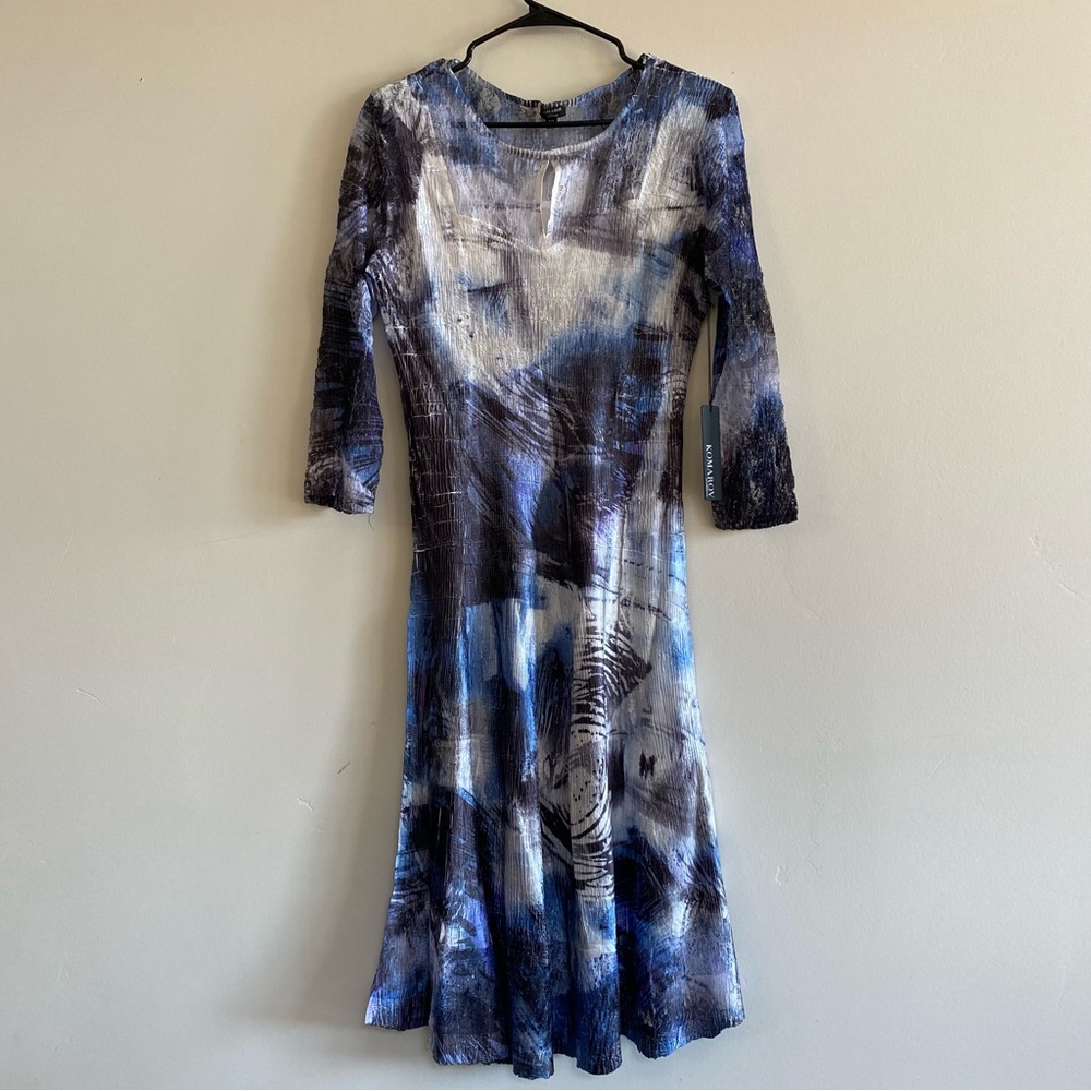 KOMAROV BLUE SILK DRESS 💙🦋